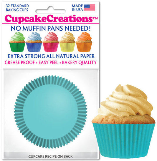 Light Turquoise Greaseproof Liner - Cupcake Creations