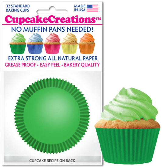 Green Greaseproof Liner - Cupcake Creations