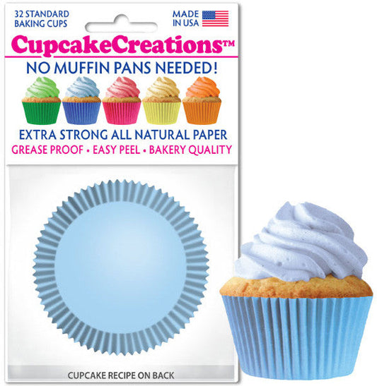 Light Blue Greaseproof Liner - Cupcake Creations