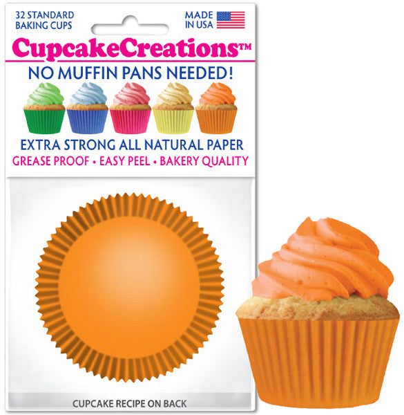 Orange Greaseproof Liner - Cupcake Creations
