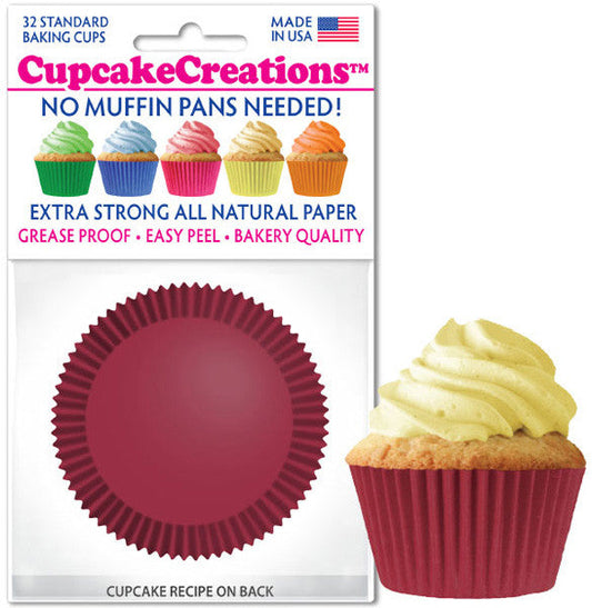 Burgundy Greaseproof Liner - Cupcake Creations