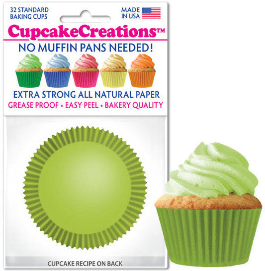 Lime Green Greaseproof Liner - Cupcake Creations