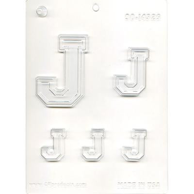 Collegiate Letter "J" Chocolate Mold