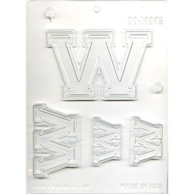 Collegiate Letter "W" Chocolate Mold
