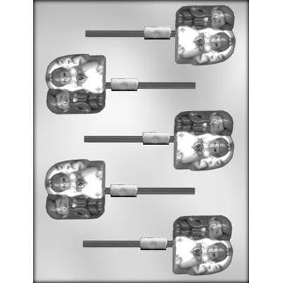 Bride & Groom Lollipop Chocolate Mold