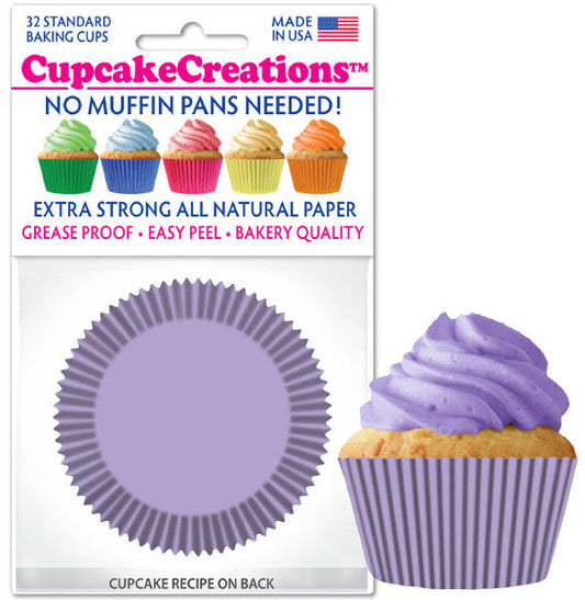 Lavender Greaseproof Liner - Cupcake Creations