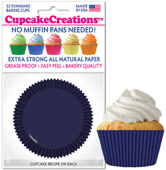 Navy Blue Greaseproof Liner - Cupcake Creations