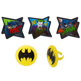 Batman Pow! Whooshhh! Cupcake Rings