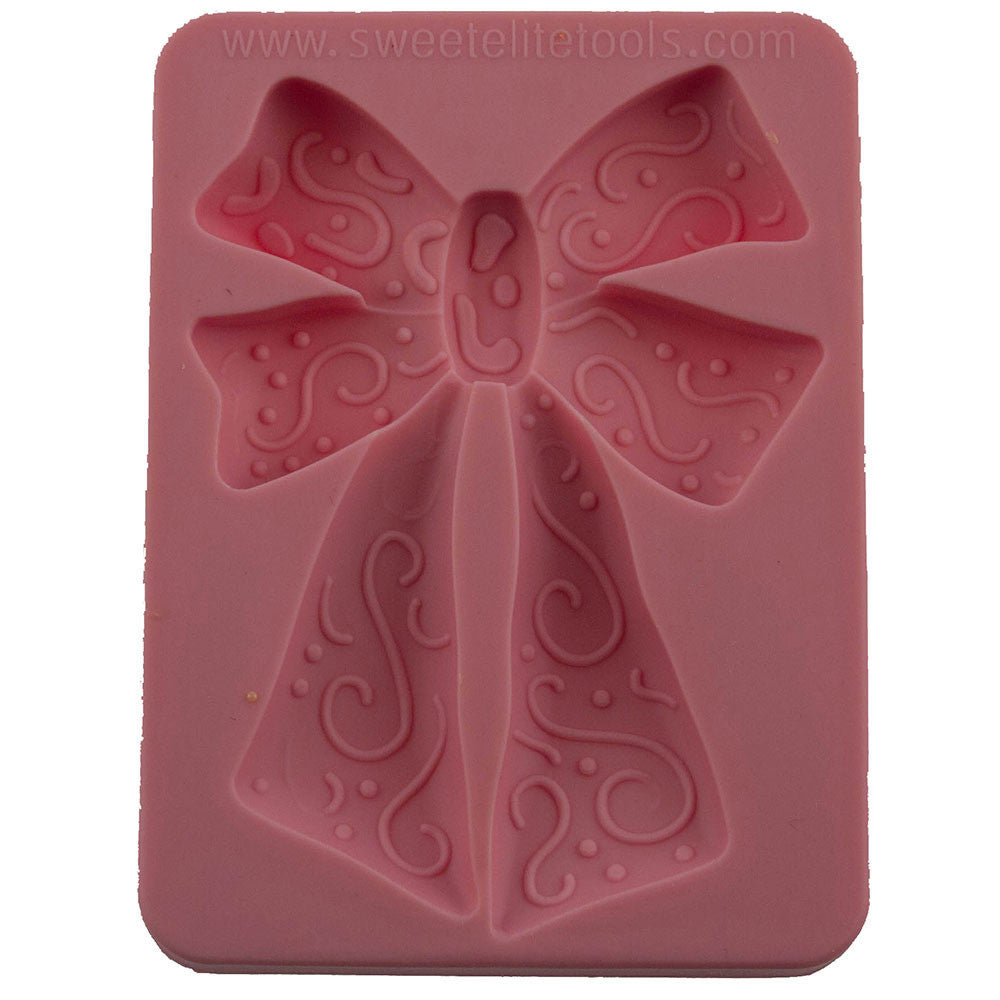 Bow with Swirls Silicone Mold