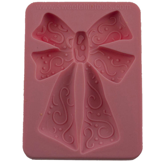 Bow with Swirls Silicone Mold
