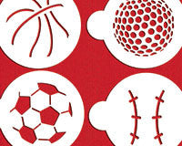 Sports Balls Cookie Stencil