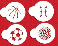 Small Sports Balls Cookie Stencil