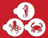 Sea Creatures Cookie Stencil Set