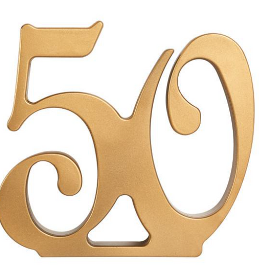 50th Anniversary Cake Topper
