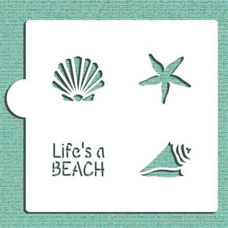 Life's a Beach Cookie Stencil