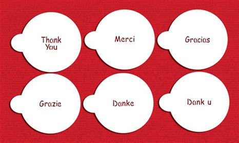 International Thank You Set of Stencils