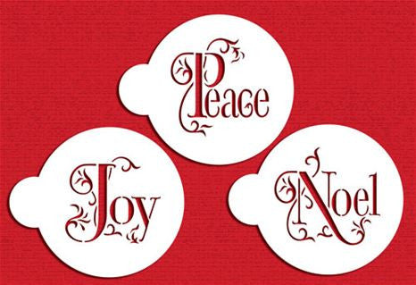 Joy, Noel, Peace Stencil Cookie Set