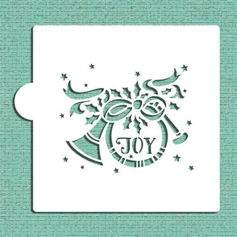 Joy French Horn Cookie Stencil