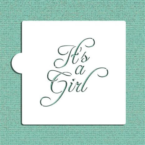 It's A Girl Cookie Stencil