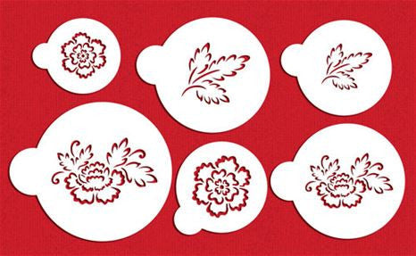 Brush Embroidery Flower Stencil