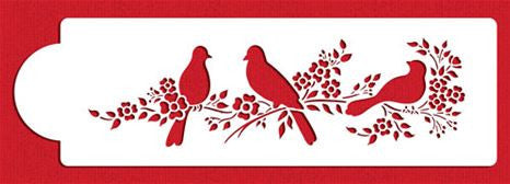 Love Birds Cake Stencil