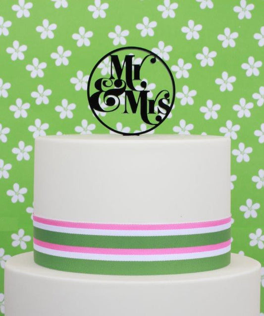 Sugar Crafty Mr. & Mrs. Acrylic Cake Topper