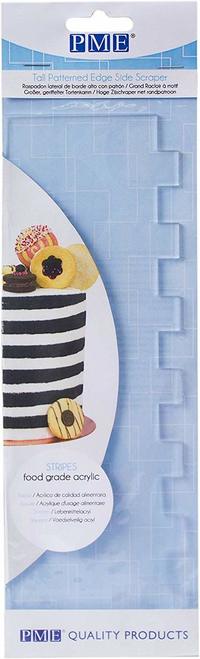 Tall Patterned Edge Side Scraper for Cake Decorating-Stripes