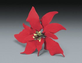 Medium Poinsettia Flowers - Gum Paste