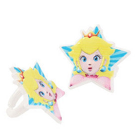 Princess Peach Star Power Cupcake Rings