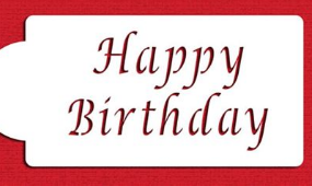 Happy Birthday Cake Stencil