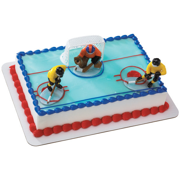 Hockey Face Off Cake Topper