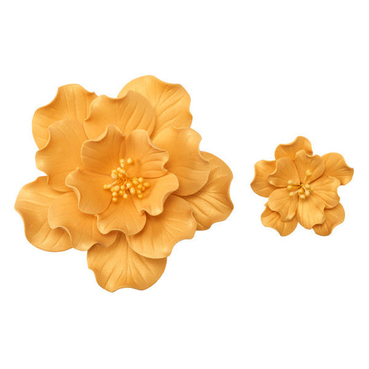 Gold Ruffle Gum Paste Flowers