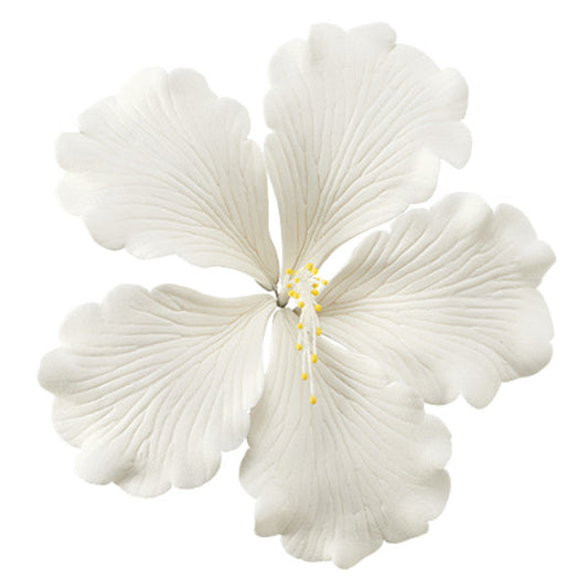 White Hibiscus Gum Paste Flower