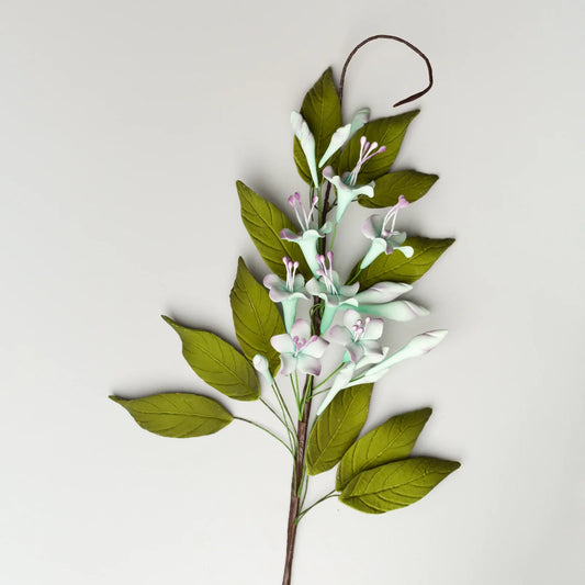 11" Blue Grass Blossom Spray - Blue