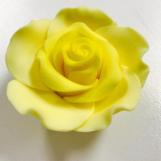 Fondant Yellow Rose- Medium