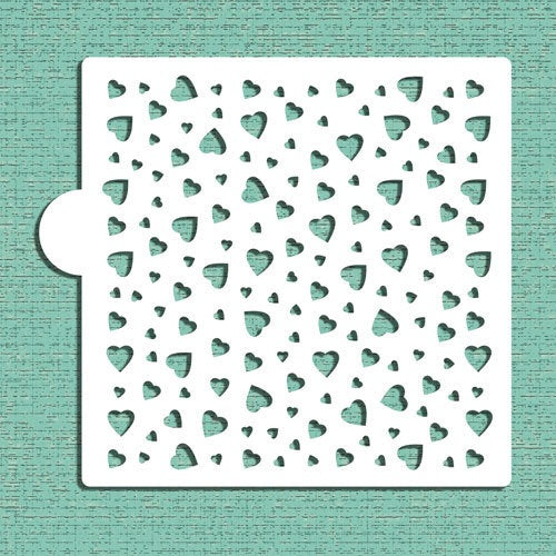 Heart Miniprint Cookie Stencil