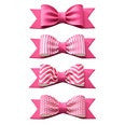 Gum Paste Bow - Printed and Solid Bright Pink