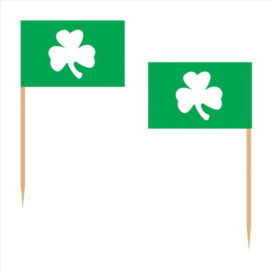 Shamrock Flag Picks 25 Ct