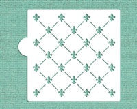 Fleur de Lis Allover Cookie Stencil