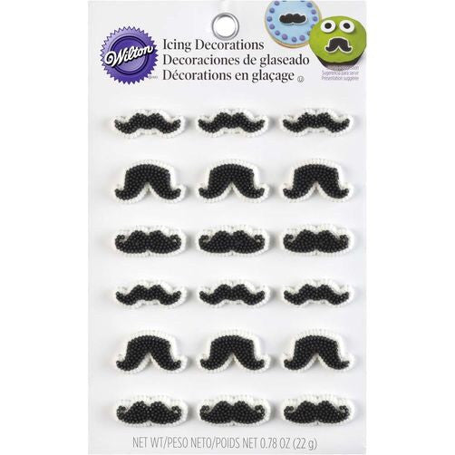 Mustache Icing Decorations