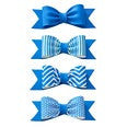 Gum Paste Bow - Printed and Solid Blue