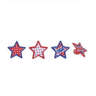 Patriotic USA Star Cupcake Rings