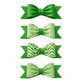 Gum Paste Bow - Printed and Solid Green