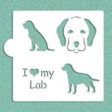 I Love My Lab Cookie Stencil