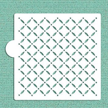 Swiss Dot Lattice Cookie Stencil
