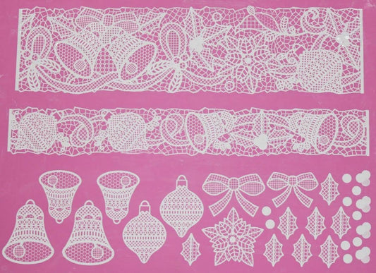 Bells and Bows Cake Lace Mat
