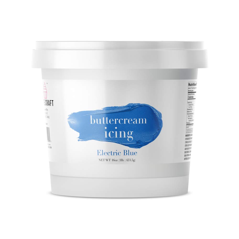 Cake Craft Whipped Buttercream Icing Electric Blue 16 Ounces