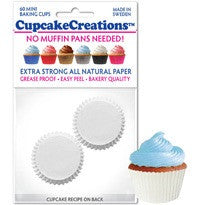 Mini White Greaseproof Liner - Cupcake Creations