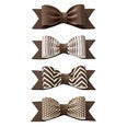 Gum Paste Bow - Printed and Solid Brown