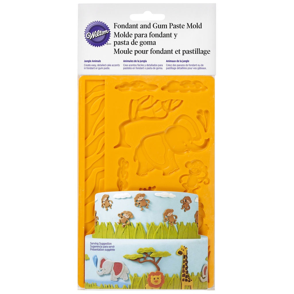 Jungle Animals Fondant and Gum Paste Mold
